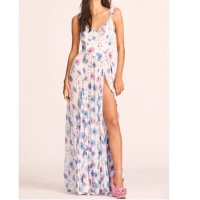 Nuevo con etiquetas Vestido LoveShackFancy Junia Maxi Floral Volantes Algodón Profundo Caramelo 6 Precio de venta sugerido por el fabricante $794 Foto 1 de 4