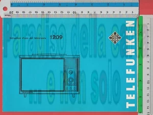 TELEVISORE TELEFUNKEN 1209 (LIBRETTO USO MANUTENZIONE+GARANZIA+SCHEMA ELETTRICO) - Picture 1 of 9