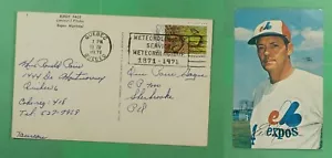 DR WHO 1971 CANADA ELROY FACE BASEBALL SIGNED POSTCARD QUEBEC PQ SLOGAN m07206 - Imagen 1 de 3