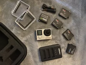 GoPro Hero4 Full Working Condition 6 Batteries, Accessories & Case Action Camera - Picture 1 of 12