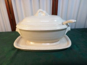 4pc Beautiful Sur La Table Soup Tureen/Lid/Ladle/Underplate-Made in Portugal - Picture 1 of 20