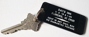 VIntage DAYS INN Hotel Motel Key and Fob FLORENCE SOUTH CAROLINA - Bild 1 von 2