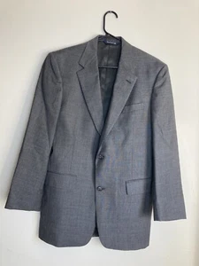 Vintage Burberry Suit Jacket Gray Men’s 38 R Wool Blazer Burberry’s Classic  - Picture 1 of 11