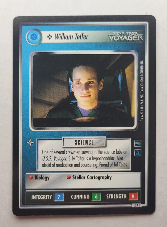 Star Trek CCG: WILLIAM TELFER | Common | SAVE UP TO 25% | 1E Voyager - Image 1 of 1