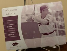 Doug Rader 2006 Fleer Greats of the Game Printing  Plate - 1/1 - Houston Astros