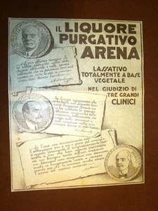 Pubblicità del 1908 Liquore purgativo Arena Dott. Cardarelli Queirolo e Murri - Picture 1 of 1