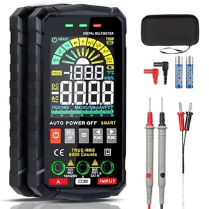 Multímetro Digital Inteligente con 6000 Contadores Inteligente TRMS Rango Automático LCD - Imagen 1 de 8