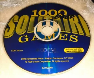 1000 Best Solitaire Games PC CD-Rom Game by Cosmi for Windows 95 - Picture 1 of 1