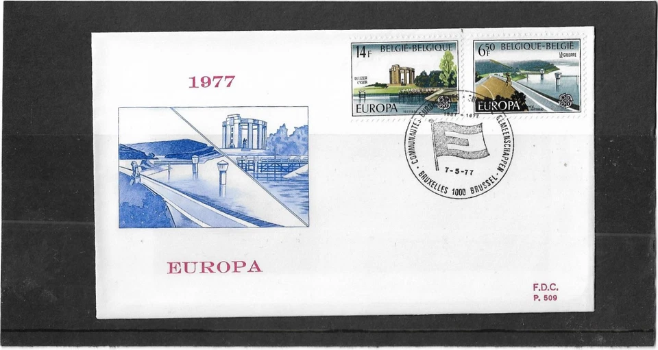 BELGIUM "EUROPA" 1977 UN-ADDRESSED ILLUSTRATED FIRST DAY COVER - Image 1 of 1