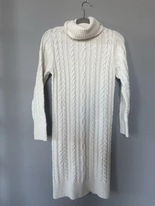 A New Day Sweater Turtleneck Dress Size XS Cream - Picture 1 of 6