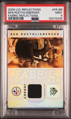 Fabric Reflections Ben Roethlisberger Game Used Jersey Patch PSA 9 Pop 1!! - Image 1 of 2