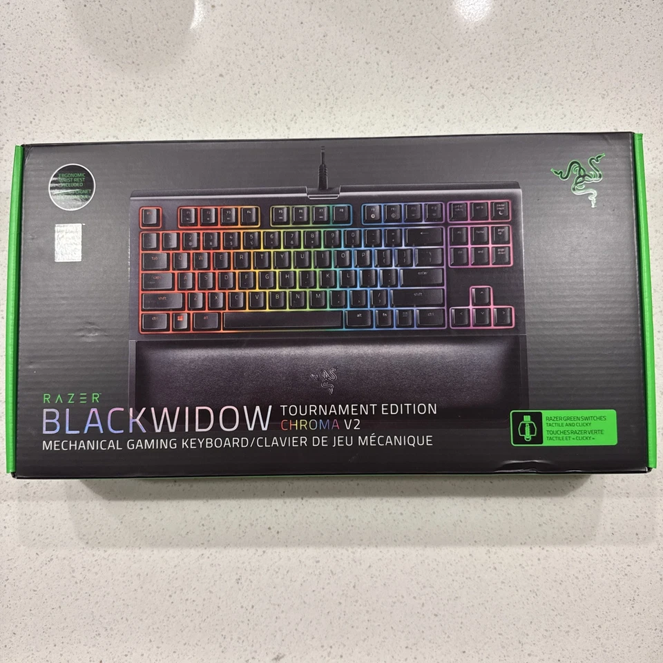Razer BlackWidow Tournament Edition Chroma V2 Mechanical Keyboard GREEN SWITCH - Image 1 of 4