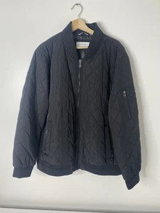 Chaqueta de bombardero acolchada negra XL de Calvin Klein para hombre - Imagen 1 de 5