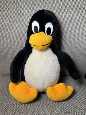 Linux Tux Penguin Power Plush Vintage 1998 Mascot 13” NOS With Tag - Image 1 of 4