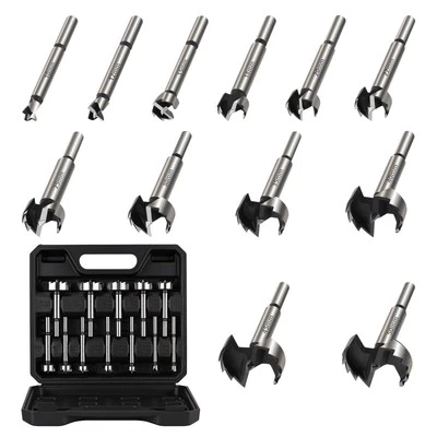 12stk Forstnerbohrer Satz Ø10-50 mm Holzbohrer Astlochbohrer Scharnierlochbohrer - Bild 1 von 4