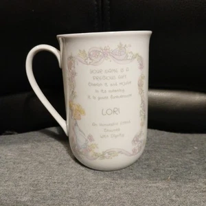 Precious Moments Vintage 1989, LORI Namensvetter Andenken Tasse Lavendel Interieur - Bild 1 von 4