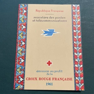 1961 FRANCE RED CROSS COMPLETE BOOKLET, set 2 stamps x 4 MNH, VF  - Picture 1 of 6