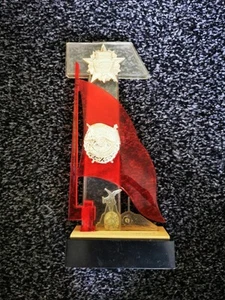 Vintage 1970's Soviet Union Hammer and Red Flag Desk or Shelve Ornament - Picture 1 of 9