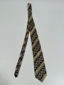 Vintage Metropolitan Museum of Art Necktie Tie 100% Silk Checkered Abstract - Picture 1 of 3