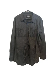Buckle Black Button Up Shirt Slim Fit Black Long Sleeve Mens Size 2XL - Picture 1 of 14