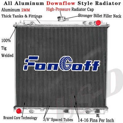 4 Row Radiator For 2005-18 Nissan Frontier 2005-12 Pathfinder 2005-15 Xterrra AT - Image 1 of 4