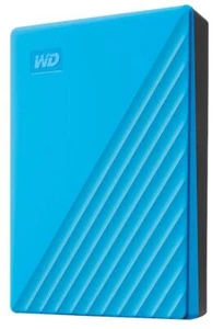 WD - My Passport USB 3.0 Portable Hard Drive, 4TB Blue - Picture 1 of 3