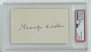 GEORGE SISLER HOF AUTOGRAPH AUTO SIGNED 3x5 INDEX CARD PSA Slabbed BROWNS BRAVES - Picture 1 of 1