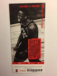 TORONTO RAPTORS VS DETROIT PISTONS 14 NOVEMBRE 2018 BIGLIETTO STUB - Foto 1 di 1