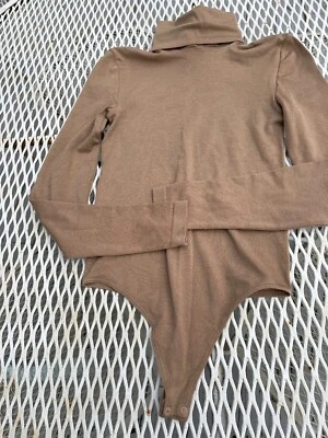 Body Wolford Tanga Cuello Tortuga Body en Marrón Beige Pequeño Foto 1 de 4