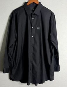 J.Ferrar Mens XXL Shirt Slim Fit Black 18-18 1/2 Office Business Professional - Picture 1 of 10