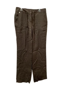 Pantalon marron Sud Express 100% Lin T36 - Imagen 1 de 6