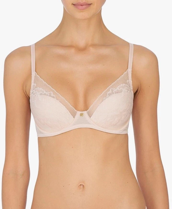 Natori Flora Contour Underwire T-Shirt Bra 721150 Cameo Rose/Cashmere Size 32D - Image 1 of 4