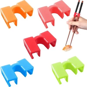 5 PCS Reusable Chopsticks Helpers Training Chopstick Hinges Connector Practice C - Picture 1 of 22