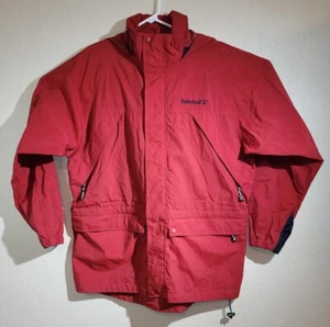 VTG Timberland Men’s Jacket Hooded Snap Weather Gear Rugged Wear Size MD - Picture 1 of 15