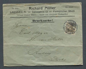 German Reich : Large company cover from 1910 - Dresden - used - Picture 1 of 1