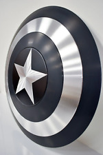 Nuevo escudo medieval de metal negro del Capitán América, escudo redondo,...