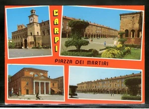 Cartolina Carpi Piazza del Martiri Modena Animata Vedutine HD312 - Picture 1 of 1