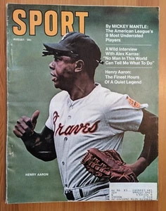 Sport Magazine Aug 1970 Hank Aaron Mickey Mantle Alex Karras Joe Namath O. J. - Picture 1 of 7