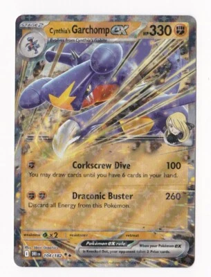Cynthia's Garchomp ex 104/182 Sv10: Destined Rivals Holo - Image 1 of 2