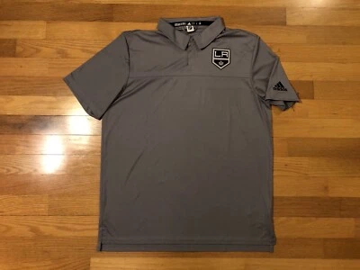 Nuevo Polo L Adidas Los Angeles Kings LA Urbano Gris NHL GH5517 Hombres Foto 1 de 4