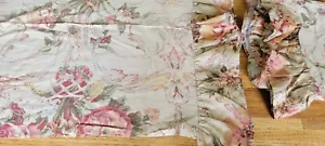 Ralph Lauren GUINEVERE STANDARD PAIR Of Floral Scroll Pillow Cases Sham Ruffle - Picture 1 of 3