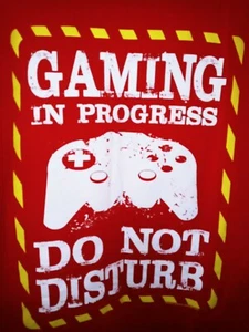 Gaming In Progress Red Graphic TShirt Size XL Great Condition Fun Clean - Picture 1 of 4
