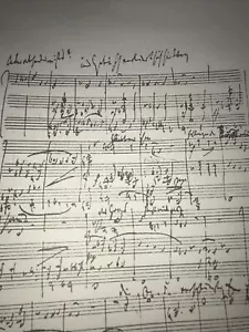 "Johannes Brahms - Alto Rhapsody - Spartiti - Scritto a mano - Stampa - 16""x10""" - Foto 1 di 4