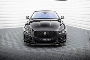 Front Ansatz V.1 für Jaguar XE X760 Facelift schwarz Hochglanz Spoilerlippe  - Bild 1 von 7