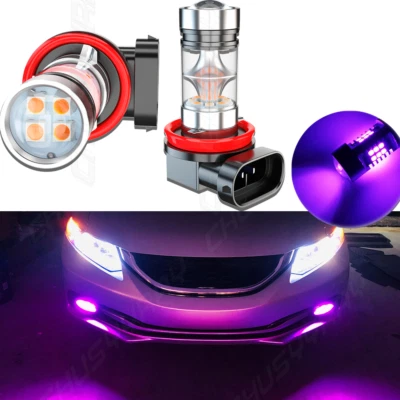 For BMW 320i 328i 335i 525i 528i 535i xDrive 2pcs Led Fog Light Bulb Pink Purple - Image 1 of 4