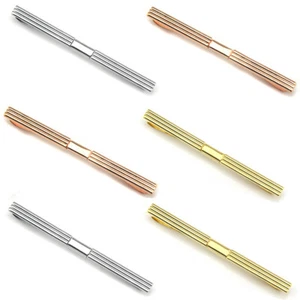 2 Stck. Herren Streifen Kragen Krawatte Bar Clip Pin Hochzeit Business Anzug Shirt Brosche - Bild 1 von 4