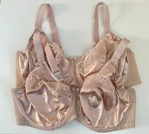 2 ELOMI Beige CATE Minimizer Unpadded Underwire Full Figure Bra Sz 42H - Picture 1 of 12