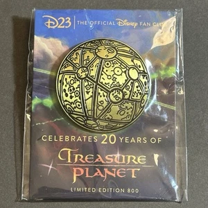 D23 Exclusive Disney Treasure Planet Pin LE 800 Map 20th Anniversary Ball Gold - Picture 1 of 1