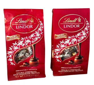 LINDOR Double Milk Chocolate Trüffel - 2x abgelaufene Beutel (31.8.25) 24 Kugeln - Bild 1 von 7