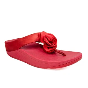 Sandalia de cuña Fitflop Florrie roja flor de cerezo edición limitada para mujer talla 7 - Imagen 1 de 11
